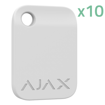 Portachiavi di accesso contactless - 10 unità - Tecnologia Mifare DESFire® - Compatibile con KeyPad Plus e KeyPad TouchScreen - Massima sicurezza e rapida identificazione dell'utente - Colore bianco