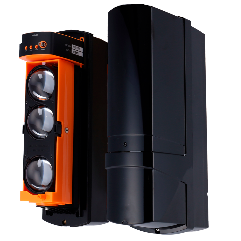 Rilevatore di barriera a infrarossi - Compatibile con Transmitter o DoorProtect Ajax - Wireless | 3 fasci - Distanza max. di rilevamento 100 / 300 m - Doppio Tamper | Uscita allarme - Alimentazione a batterie