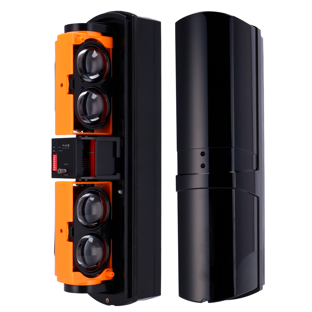 Rilevatore di barriera a infrarossi - Compatibile con Transmitter o DoorProtect Ajax - Wireless | 4 fasci | Funzione AND e OR - Distanza max. di rilevamento 200 / 600 m - Doppio Tamper | Uscita allarme - Alimentazione a batterie