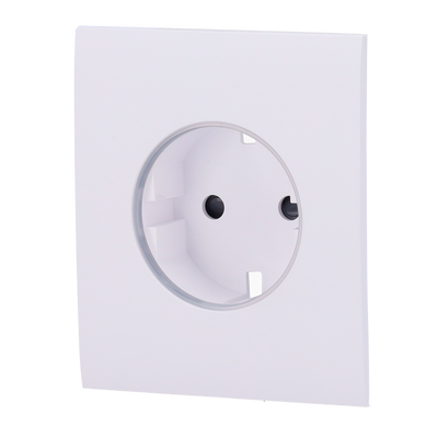 Placca centrale per presa tipo F - Compatibile con AJ-OUTLETCORE-BASIC - Protezione da polvere