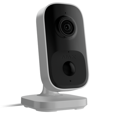 Telecamera IP Cube 4 Mp - Rilevamento oggetti tramite IA - IR 8 m / Rilevamento PIR fino a 4 m - Audio bidirezionale con cancellazione del rumore - Wi-Fi 2.4 GHz con Jeweller/Wings - Colore bianco