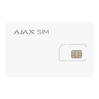 Scheda SIM Ajax - GlobalSIM Multioperatore - 2G/3G/4G (LTE) - Piano dati a tariffa fissa - Compatibile solo con i pannelli Ajax Hub - Selezione automatica della rete più potente