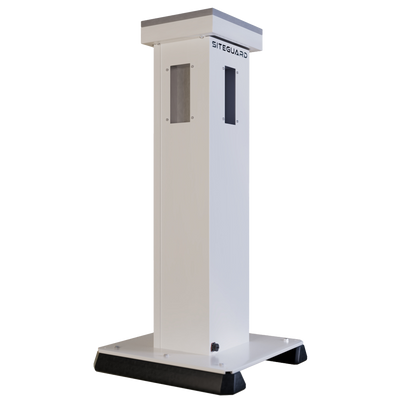 FENIVA | Torre per la protezione perimetrale 360º - Alimentazione solare / Foto-verifica - Include pannello solare e regolatore MPPT - Base con 2 blocchi antivibrazione - Collegamento per batteria di backup piombo da 12 V - Compatibile con il sistem...