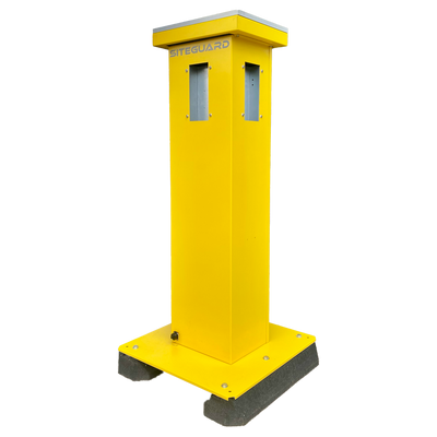 FENIVA | Torre per la protezione perimetrale 360º - Alimentazione solare / Foto-verifica - Include pannello solare e regolatore MPPT - Base con 2 blocchi antivibrazione - Collegamento per batteria di backup piombo da 12 V - Compatibile con il sistem...
