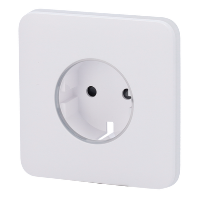 Copertura frontale per smart plug di tipo F - Compatibile con AJ-OUTLETCORE-SMART - Indicatore LED sullo stato della presa e sul consumo di energia - Pulsante touch per il controllo manuale - Retroilluminazione a LED - Colore bianco