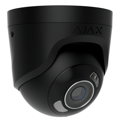 Cámara IP Turret 5 Megapixel Ajax - 1/2.7" Progressive Scan CMOS - Lente 4 mm | Ranura MicroSD hasta 256GB - IR 50m | Luz Blanca 50 m | PoE 802.3at - Con Inteligencia Artificial - Color negro