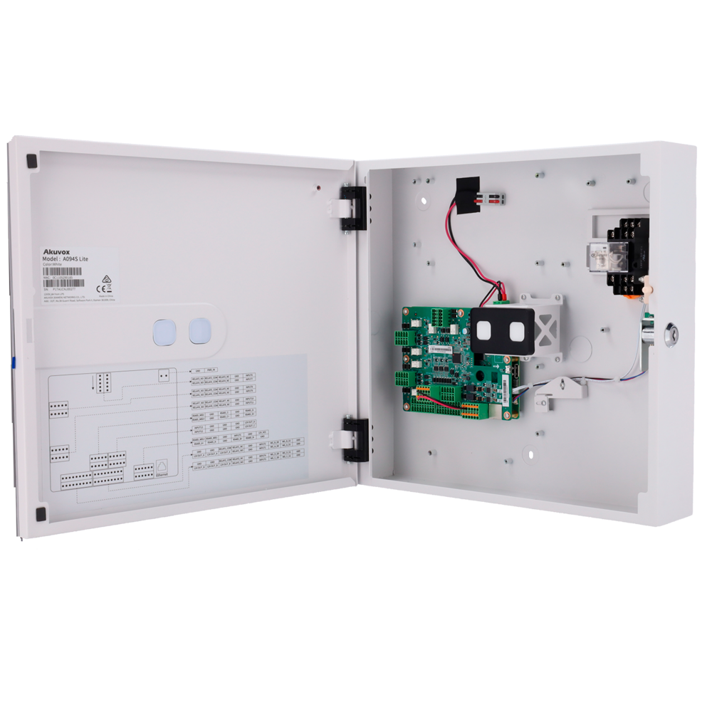 Controller di accesso - Scheda EM/MF e PIN - 50.000 utenti | 100.000 registri - 4 lettori per Wiegand | 8 lettori per OSDP - Relè per 4 porte - Connessione via Cloud | Uscite 12V