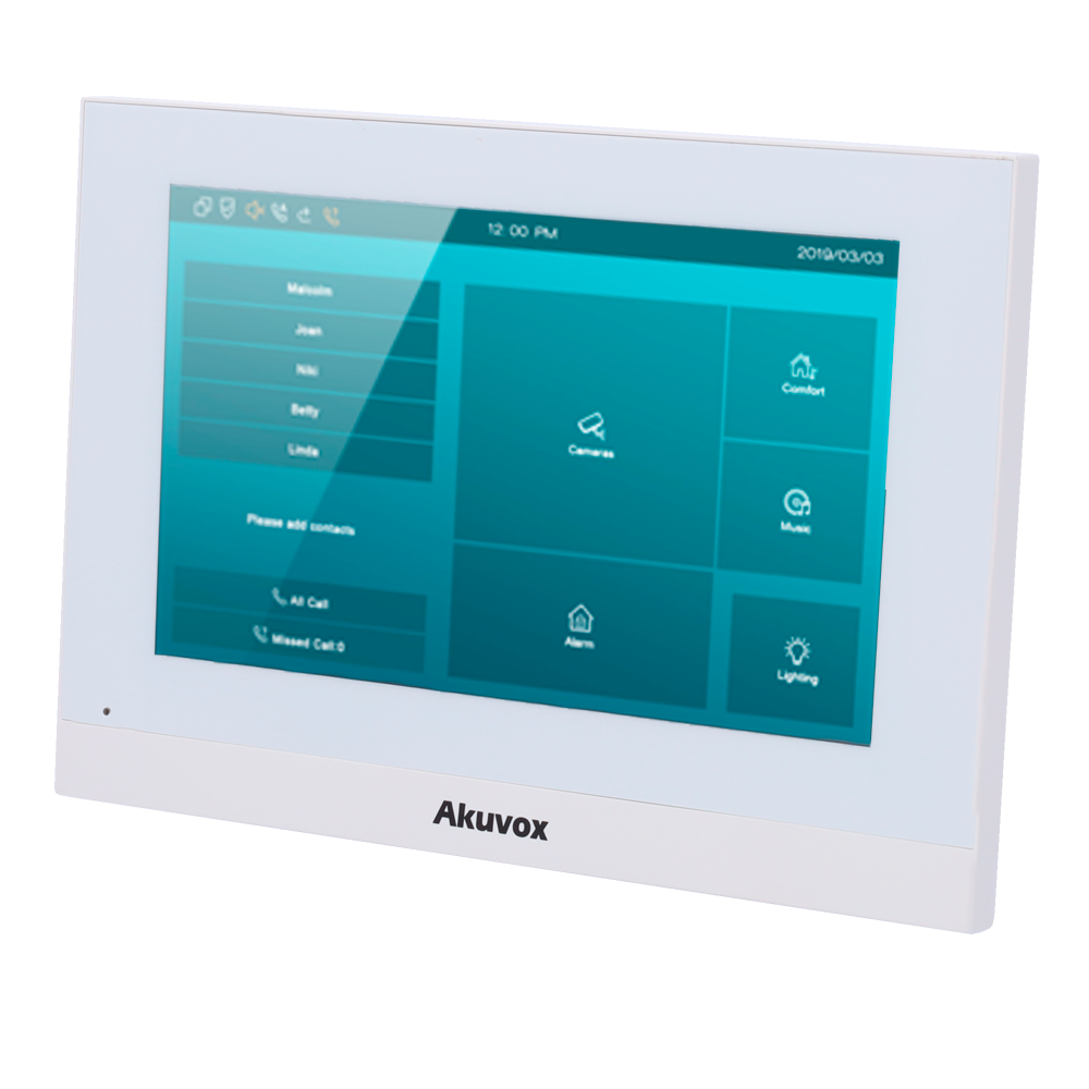 Monitor Linux para videoportero - Pantalla TFT de 7" - Audio bidireccional Crystal Clear - 2 hilos LP