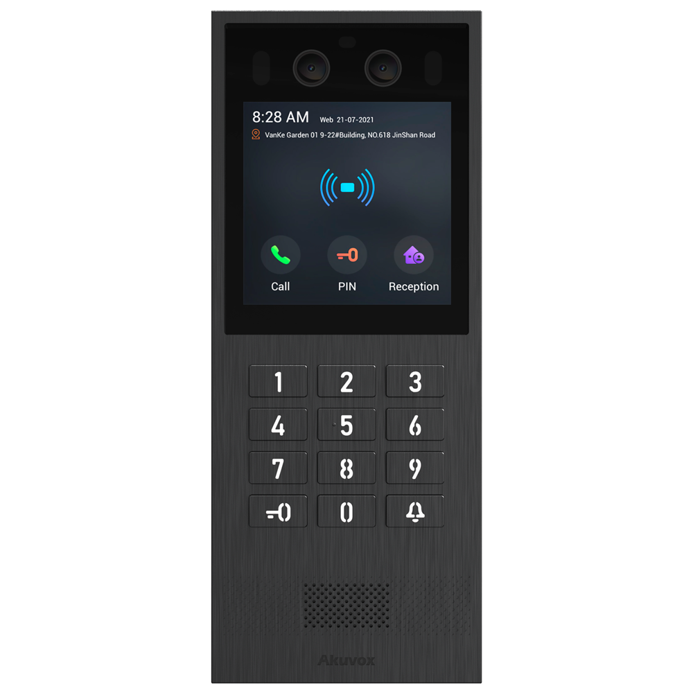 Videocitofono IP antivandalo IK08 montaggio su superficie - Doppia telecamera da 2 Mpx | Audio bidirezionale - Riconoscimento facciale