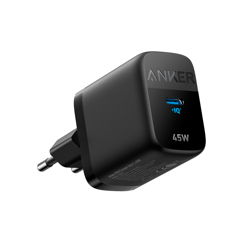 Anker - Caricabatterie USB - Potenza 45W - Ricarica veloce  - Uscita USB-C - Colore nero