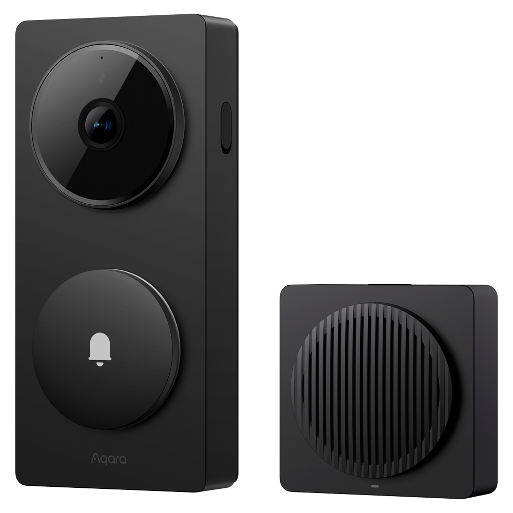 Aqara Smart Home G410 Doorbell Cam/Hub Black - WiFi 2.4Ghz / Zigbee 3.0 - Matter over Zigbee - Hub Concentrador domotico - Sensor de presencia - Soporta Apple Homekit