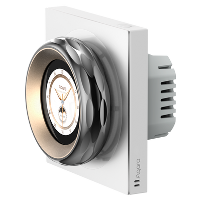 Aqara Pantalla táctil Dial V1 UE - Pantalla LCD / Rotación Háptica - Conectividad WiFi / Zigbee / Bluetooth / Matter - 2 interruptores integrados - 2 interruptores inalambricos - Soporta Apple Homekit