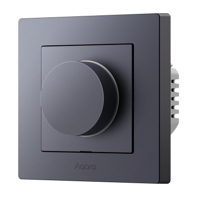 Aqara Dimmer Switch H2 EU Gris - Zigbee 3.0 / Thread (Border Router) - Requiere AQARA HUB - Con o Sin Neutro - Compatible con cajas de pared redonda - Soporta Apple Homekit
