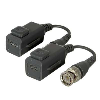 Trasmettitore passivo per doppino SAFIRE con Splicing Button - Ottimizzato per HDTVI, HDCVI, AHD e CVBS - 1 canale video - Passivo, connettore da 2 pin - Distanza: 150 ~ 500 m - 2 unità