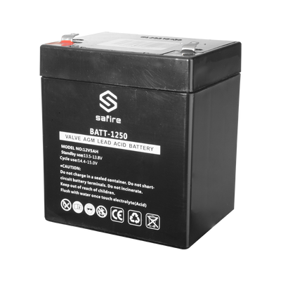 Batteria ricaricabile - Tecnologia piombo-acido AGM - Voltaggio 12 V - Capacità 5.0 Ah - 105 x 90 x 70 mm / 1630 g - Per backup o uso diretto