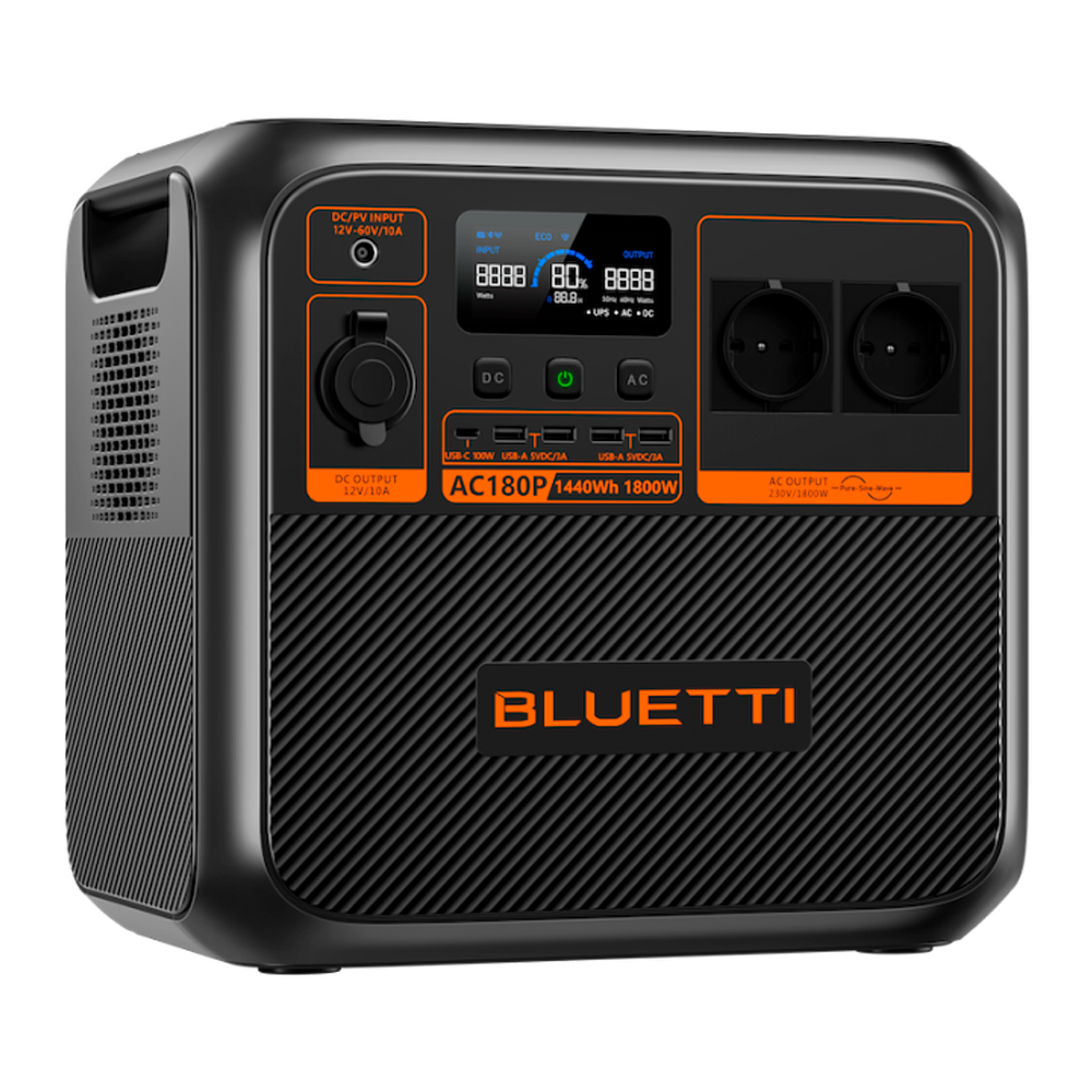 Batteria portatile - Grande capacità 1440Wh (36Ah) - Potenza in uscita 1800W - Uscite e modalità di ricarica multiple - 3500 cicli di vita | Funzione UPS - Display LCD | Controllo tramite app