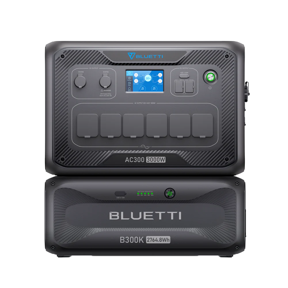 Kit di batterie domestiche Bluetti - Capacità 2765Wh - Potenza 3000W - Uscite e modalità di ricarica multiple - Controllo tramite APP (Wifi e Bluetooth) - Backup domestico UPS 24/7