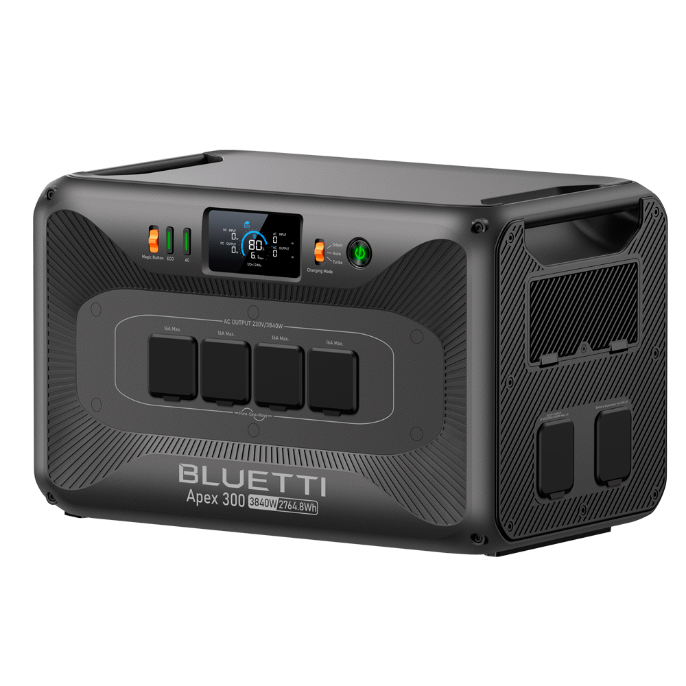 Power Station portatile - Gran capacità 2765Wh - Potenza in uscita 3840W - Modalità di ricarica multiple - 6000 cicli di vita | Funzione UPS - Display LCD | Controllo tramite app