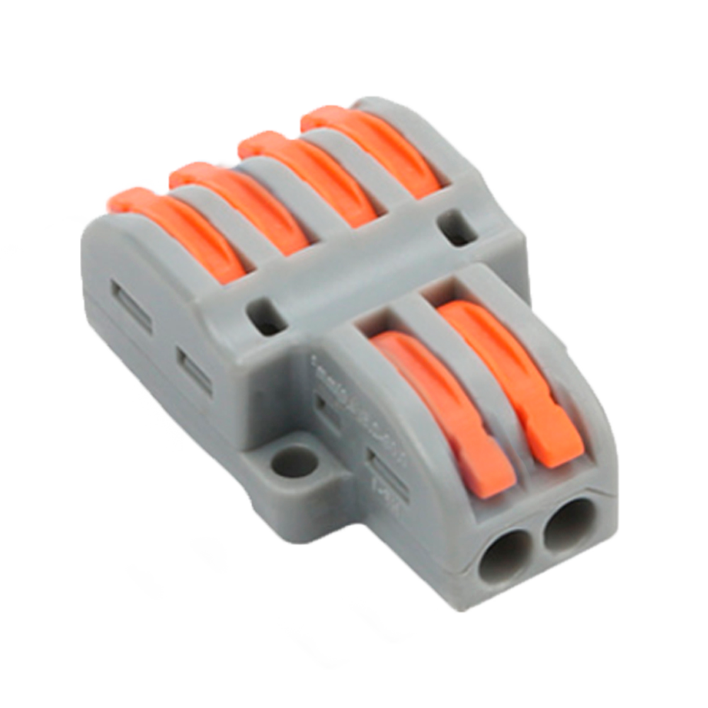 Safire - Connettore del Cavo - 2 Ingressi e 4 Uscite - Sezione del cavo 28 ~ 12AWG - Sezione 0,08 ~ 4mm² - 10 unità