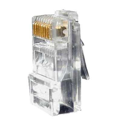 Connettore - RJ45 CAT6 crimpare - Compatibile con cavo UTP - 20 mm (P) - 10 mm (H) - 5 g