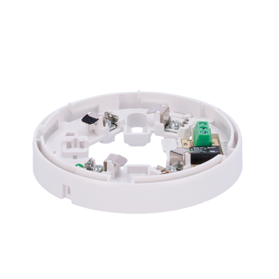 Base a basso profilo con relè - Fino a 12VDC 0.5A / Terminale NO/NC/C - Compatibile con rilevatori V2 e a base alta - Necessario per l'installazione del rilevatore - Montaggio semplice - Possibilità di bloccare il rilevatore alla base - Compa...