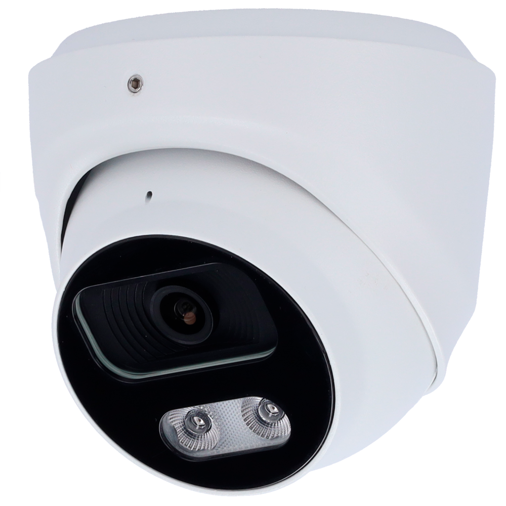 Telecamera Turret IP AI EASY-P - 4MP | Ottica 2.8 mm - IR 25 m | Microfono - Installazione Plug & Play - Supporta UMD e Motion Detect 2.0 - IP67 | PoE | P2P | Metallo