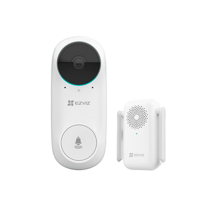 Campanello con video WiFi IP Ezviz - Telecamera 2Mpx / Visione 160º - Audio / Cicalino interno incluso - Rilevamento PIR di persone - Monitoraggio tramite app - App Ezviz e connessione P2P