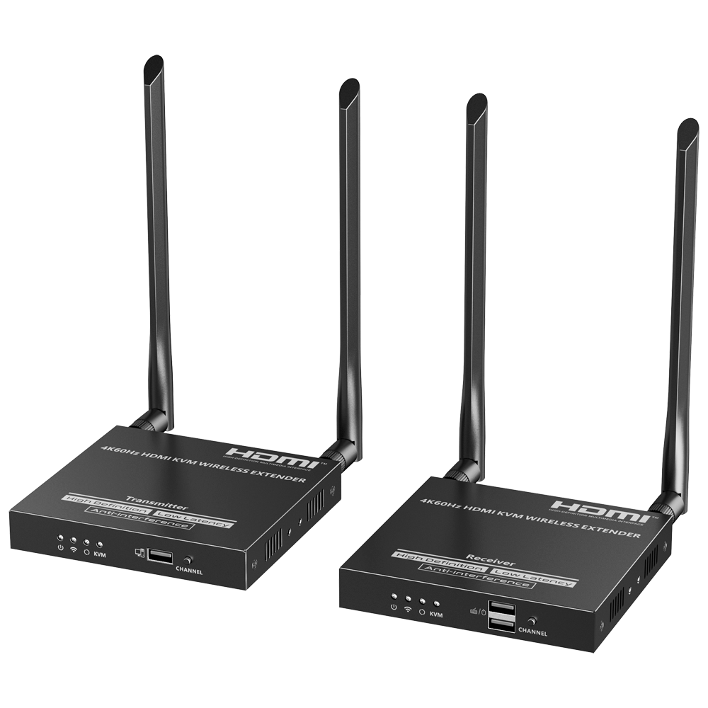 Extensor KVM inalámbrico - Alcance 50 m - Resolución 4K - Permite conexiones 1:M