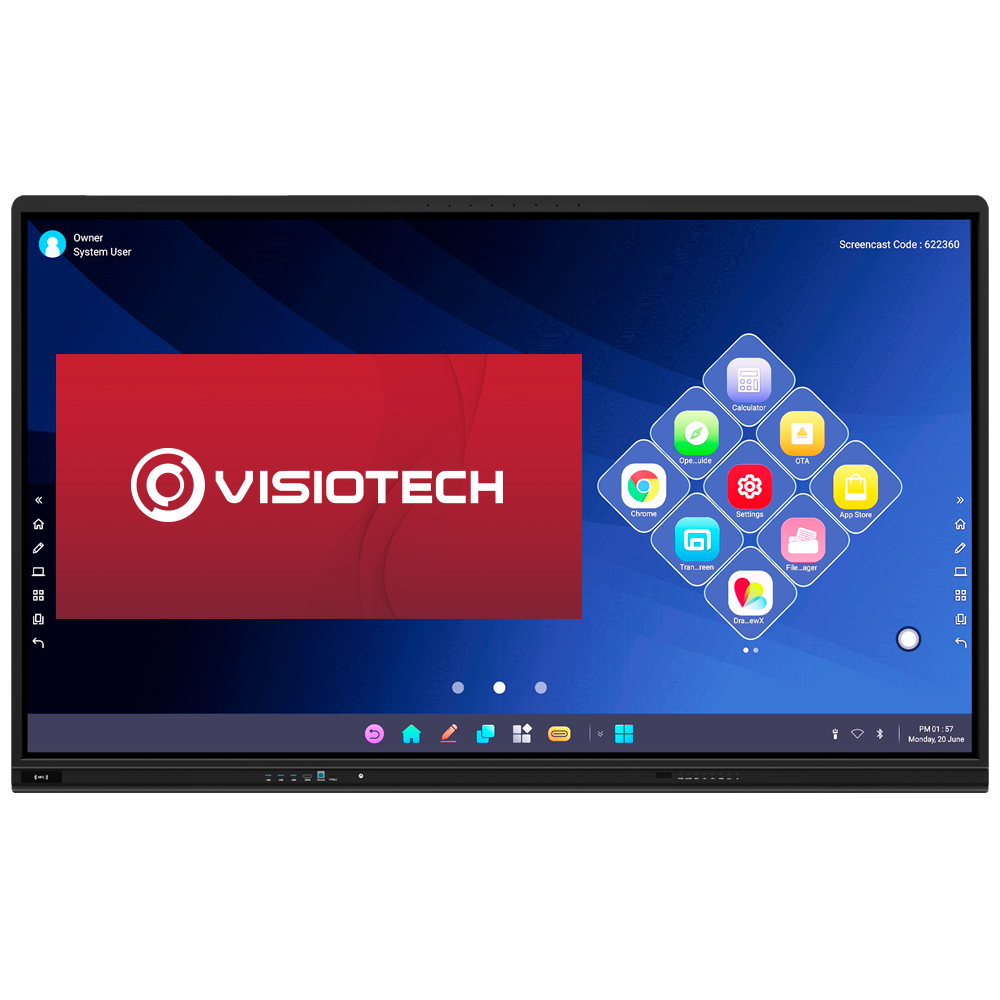 Schermo interattivo IBOARD 75'' 4K - Risoluzione 3840x2160 - Ingressi HDMI