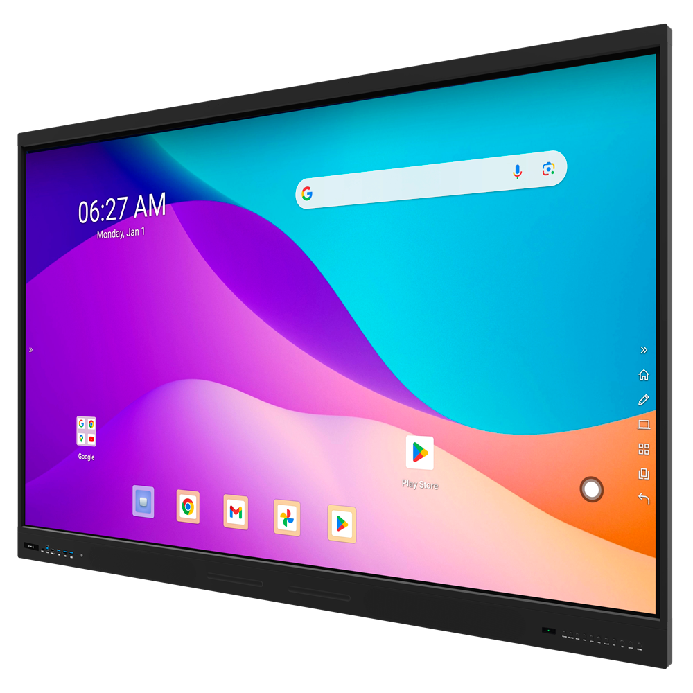 Monitor interattivo 75" - Risoluzione 4K - Android 13 - Certificazione EDLA - 8 GB di RAM e 128 GB di ROM
