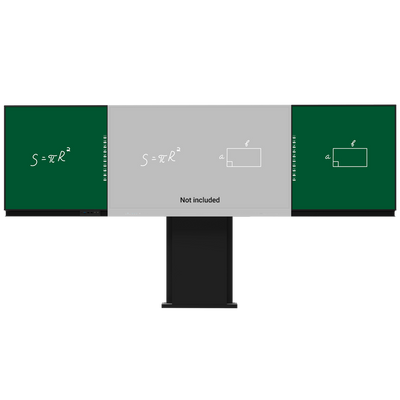 Compatibile con l'opzione interattiva IB-TE-YL-86E2  - Lavagna laterale sinistra per gesso  - Lavagna laterale destra per gesso - Digitalizzazione della scrittura su Windows - Supporto regolabile a parete e a pavimento
