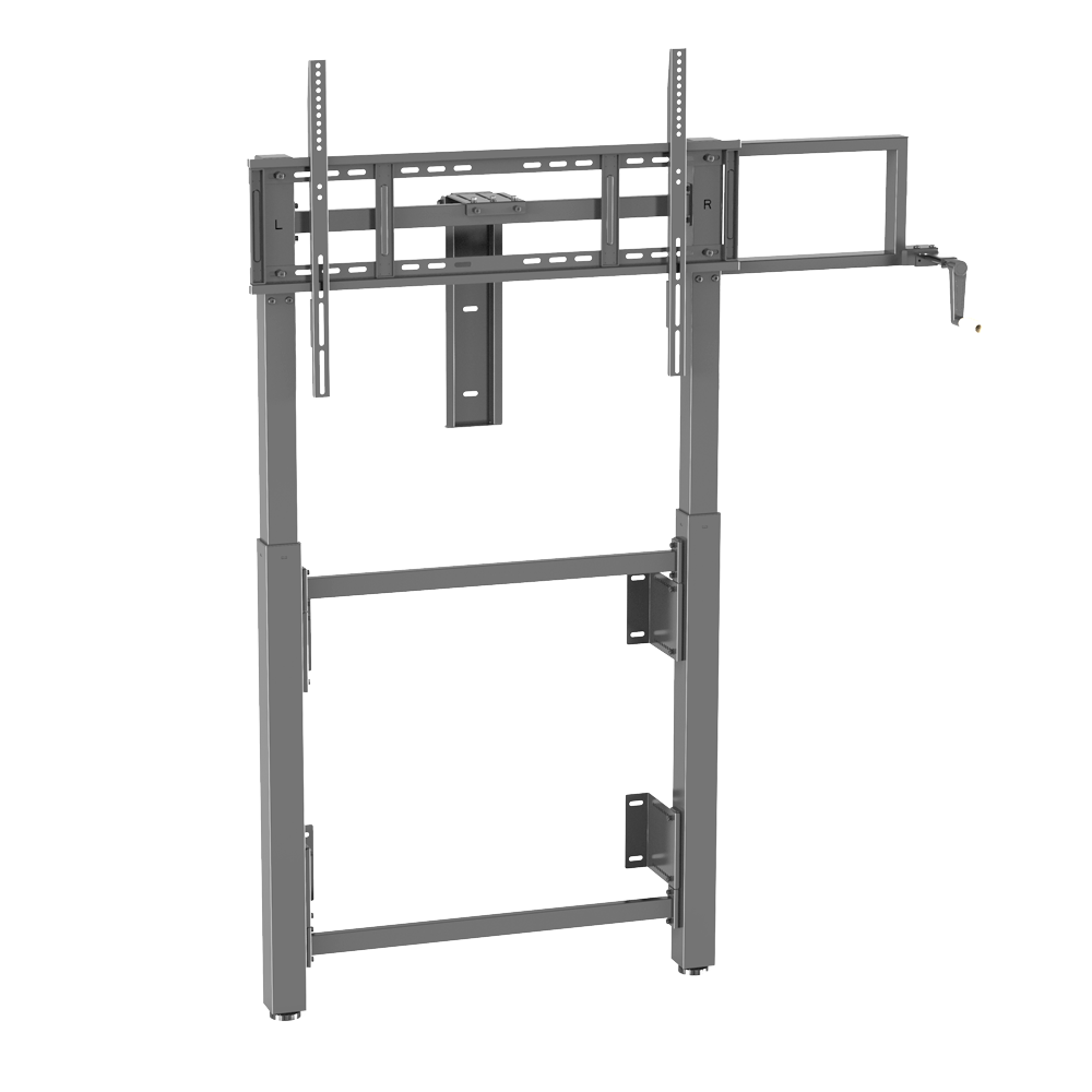 Supporto a pavimento e a parete con manovella - Peso supportato 80Kg - VESA 900x600mm - Altezza regolabile