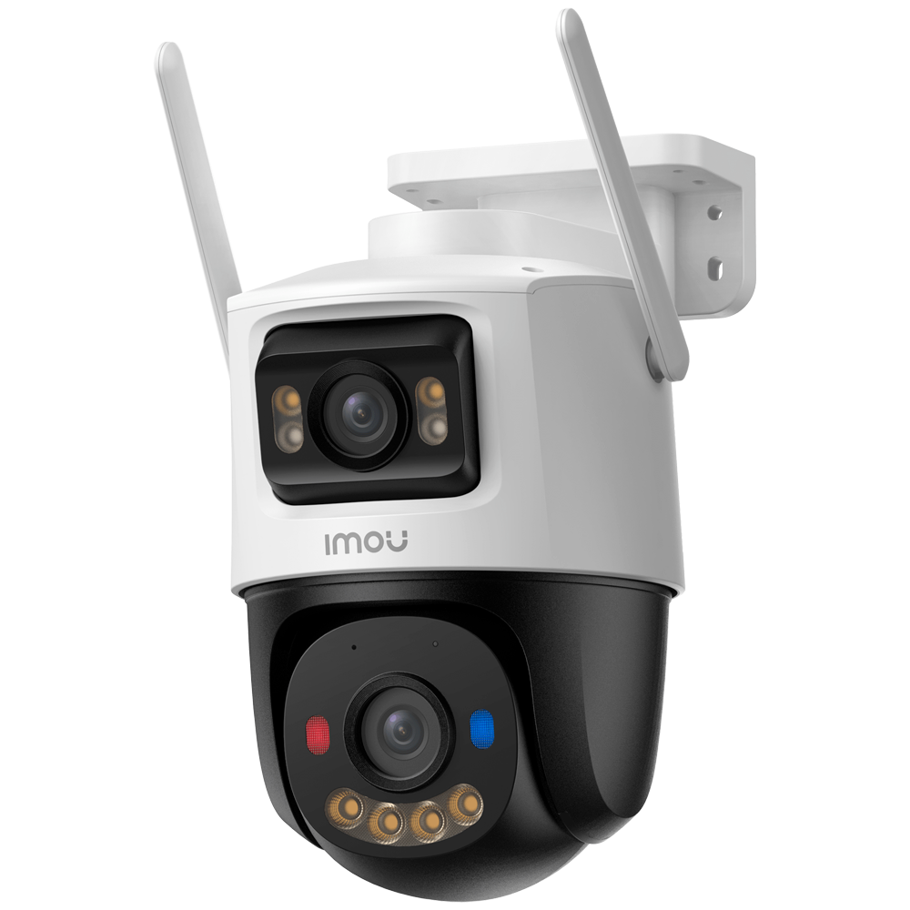 Telecamera Wifi Doppia Ottica PT Imou 6 MP - Movimento e Autotracking - Ottica 3.6 mm / IR 30m / Led Bianco - Rilevamento di persone e veicoli - Luci deterrenti rosse e blu - App Imou Life