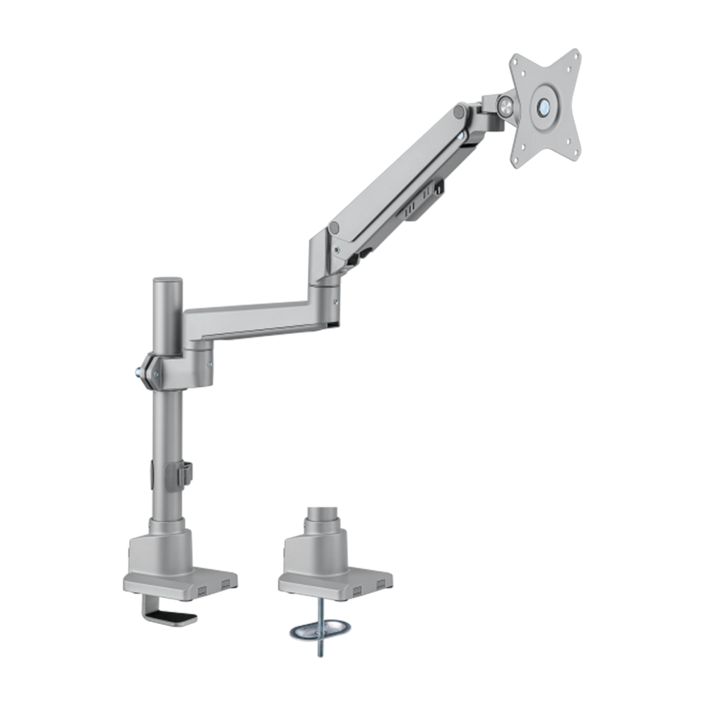 Supporto a braccio per monitor - Installazione a tavolo - Carico massimo 9Kg - Inclinazione -45º~ +45º - VESA 75x75 - VESA 100x100mm
