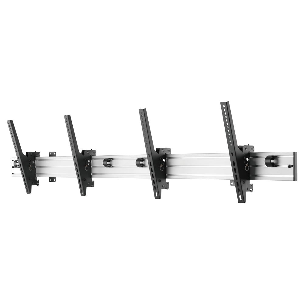 Soporte para videowall - Disposición 2x1 - Peso soportado 50 Kg/monitor - VESA 600x400/monitor - Distancia a la pared 100mm - Inclinación