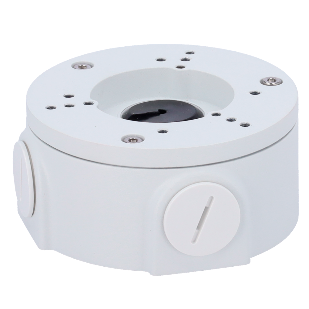 Scatola di giunzione - Per esterni - Installazione a tetto o parete - Passacavo - Lega di alluminio - Colore bianco