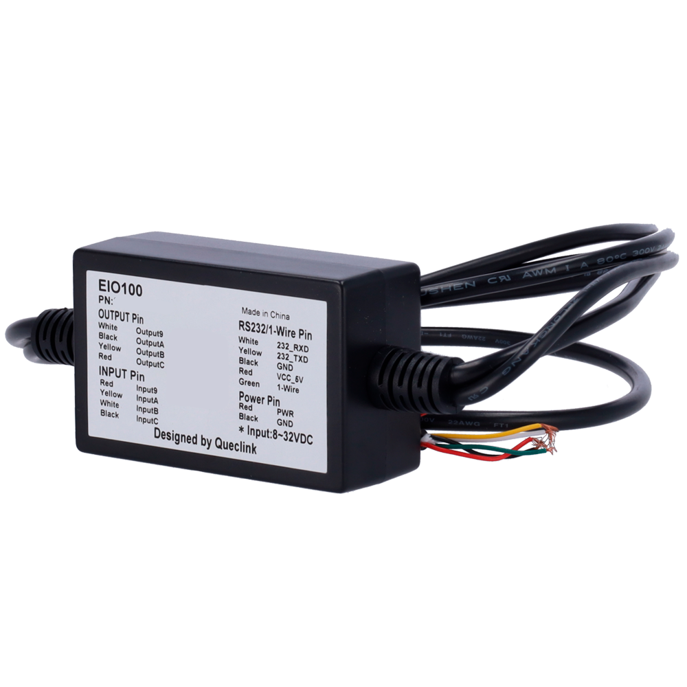 Expansor quecklink - 4 entradas y 4 salidas digitales - 1 wire - Compatible con GV300 series - Compatible con GV75 series - Compatible con GV65 Series