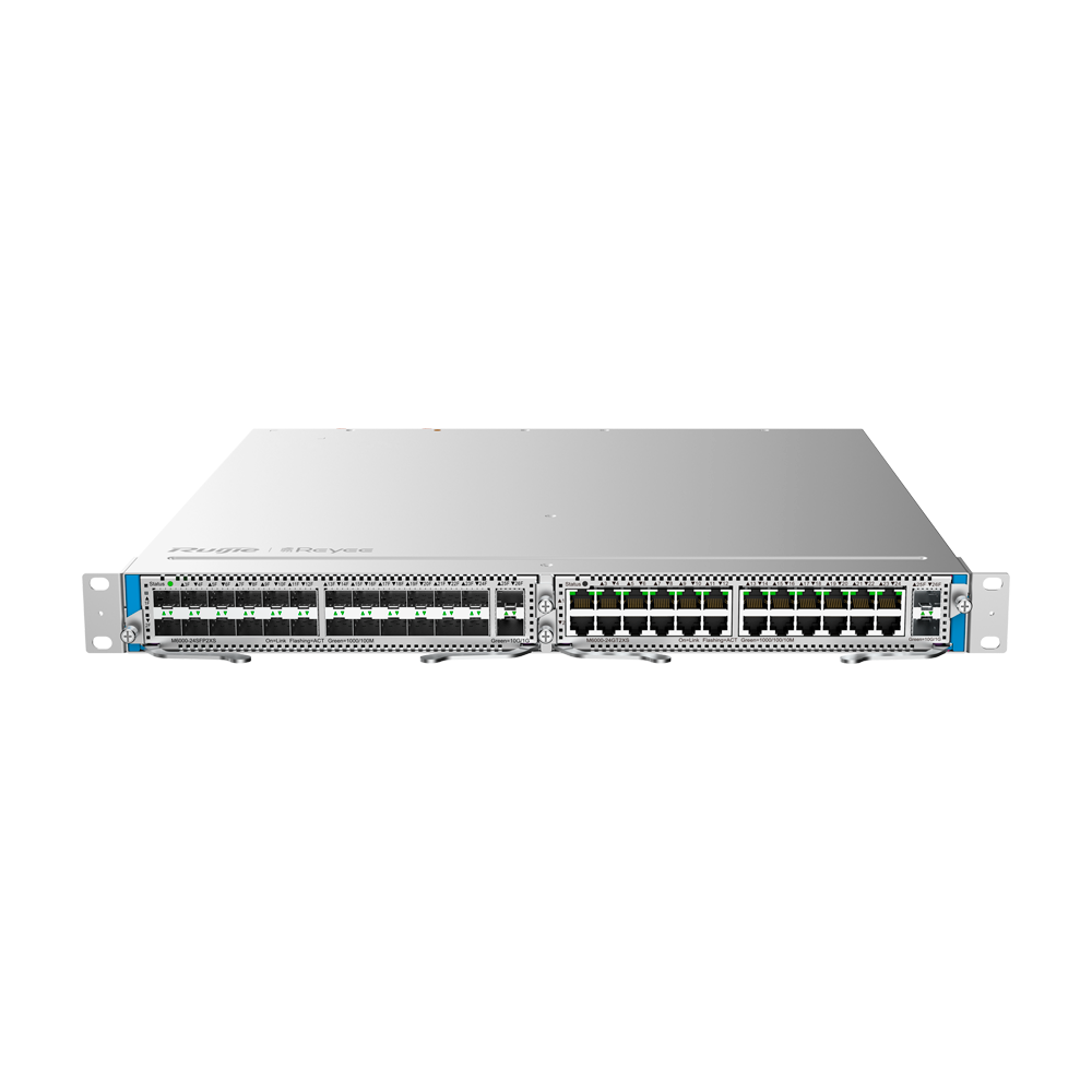 Reyee Switch Layer L3 modulare - 2 Slot di Espansione (dimensione totale di 1U) - Fino a 48 porte GE / 48 SFP GE / 4 SFP+ - Static LAG/DHCP Snooping/IGMP Snooping/Port Mirroring - VLAN/Porta Isolation/STP/RSTP/ACL/QoS/802.1X - Server DHCP/Rot...