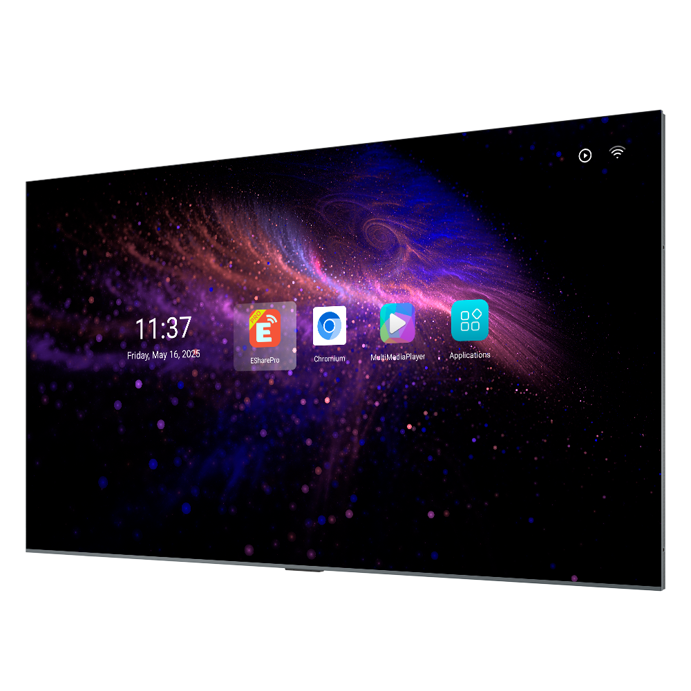 Monitor SAFIRE LCD 115" 4K  - Risoluzione 3840x2160 - Android 14 - Ingressi/uscite multiple - Uso 16/7