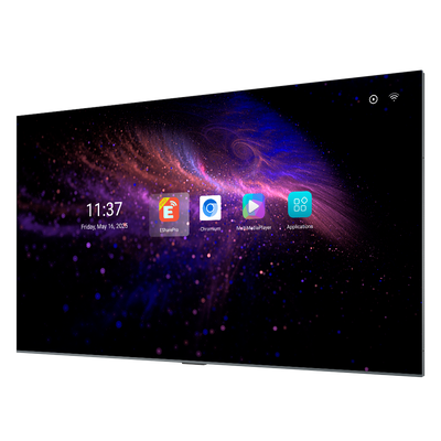 Monitor SAFIRE LCD 115" 4K  - Risoluzione 3840x2160 - Android 14 - Ingressi/uscite multiple - Uso 16/7