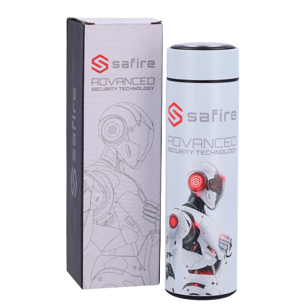 Safire - Bottiglia termica - Colore bianco - Guarnizione - In acciaio inox 304