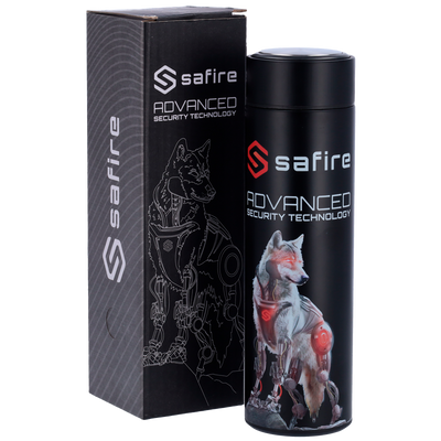 Safire - Bottiglia termica - Colore nero - Guarnizione - In acciaio inox 304