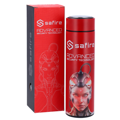 Safire - Bottiglia termica - Colore rosso - Guarnizione - In acciaio inox 304