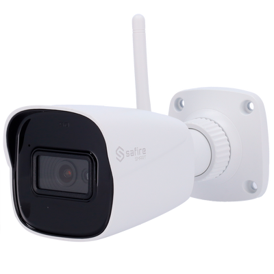 Safire Smart - Telecamera Bullet WiFi E1 Intelligenza Artificiale - Risoluzione 5 Megapixel (2880×1620) - Ottica 2.8 mm | Audio IN | IR e Luce Bianca 30m - IA: Classificazione di persone e veicoli - Waterproof IP67