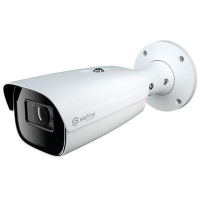 Safire Smart - Telecamera Bullet IP gamma I1 IA Avanzata - Risoluzione 12 Megapixel (4000×3000) - Ottica 2.8-12 motorizzata mm | Audio | IR 70m - IA Avanzata: Metadati video e Rilevamento del Volto - Waterproof IP67 | PoE (IEEE802.3af)