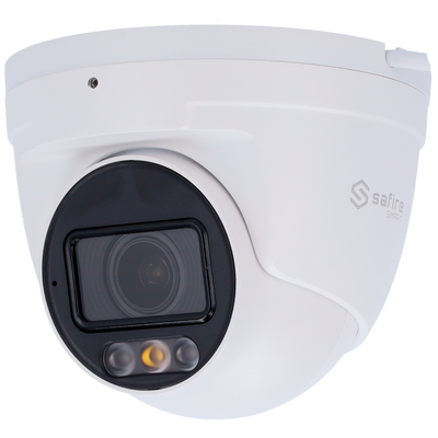 Safire Smart - Telecamera Turret IP gamma E1 AI - Risoluzione 8 Megapixel (3840×2160) - Ottica Motorizzata 2.8~12mm | IR 50m & Led 40m - IA: Classificazione di persone e veicoli - Waterproof IP67 | PoE (IEEE802.3af) | P2P
