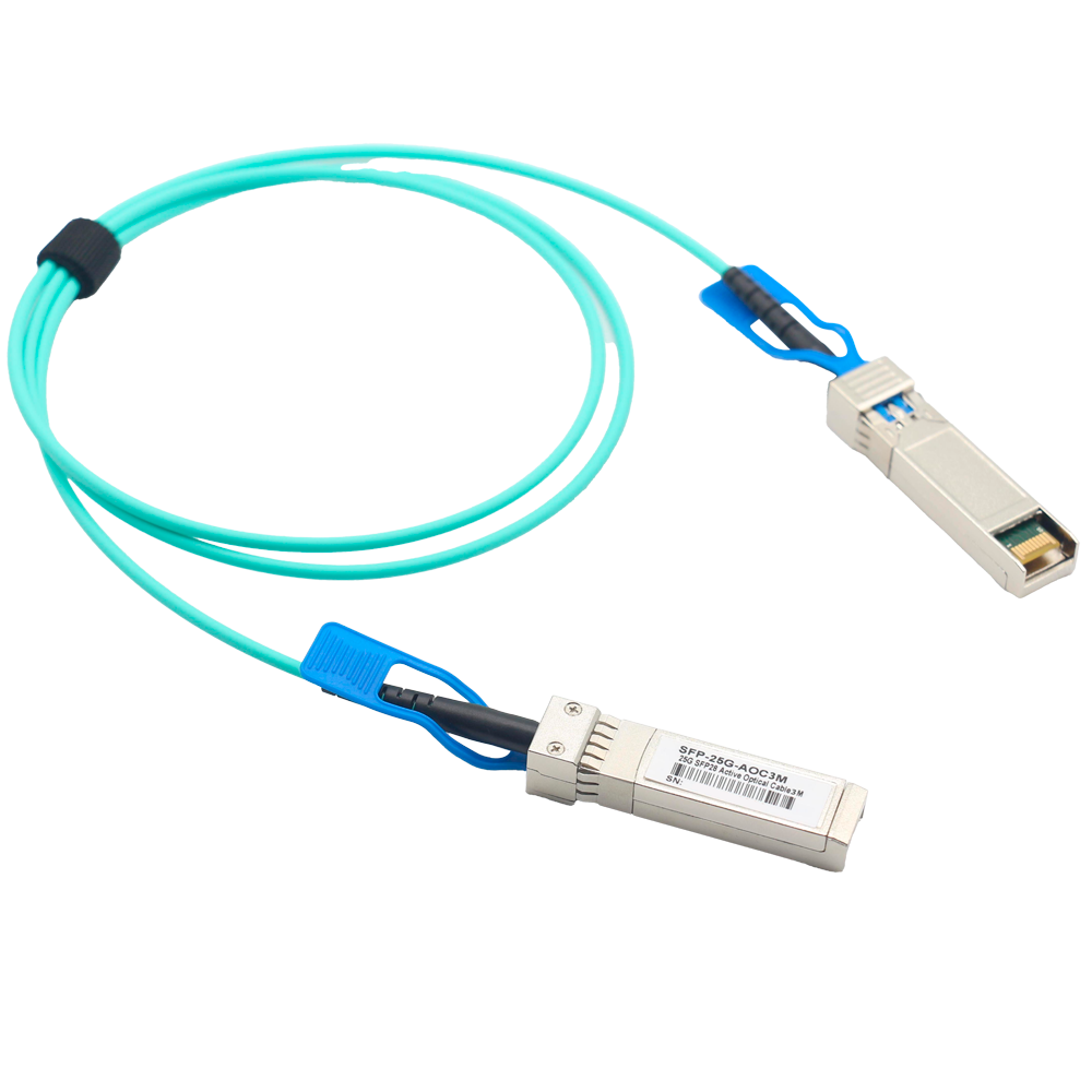 Cavo di collegamento diretto SFP28 - Velocità 25Gbps - Moduli SFP28 ad entrambe le estremità - Ideale per lo Stacking tra Switch - 3 Metri - Cavo Ottico