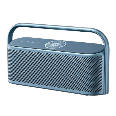 Altoparlante portatile Soundcore by Anker - 5 diaframmi e 3 amplificatori  - Suono di 50W - 12 Ore di riproduzione -  Frequenza del suono 50Hz~40 KHz - Waterproof IPX7 | Colore blu