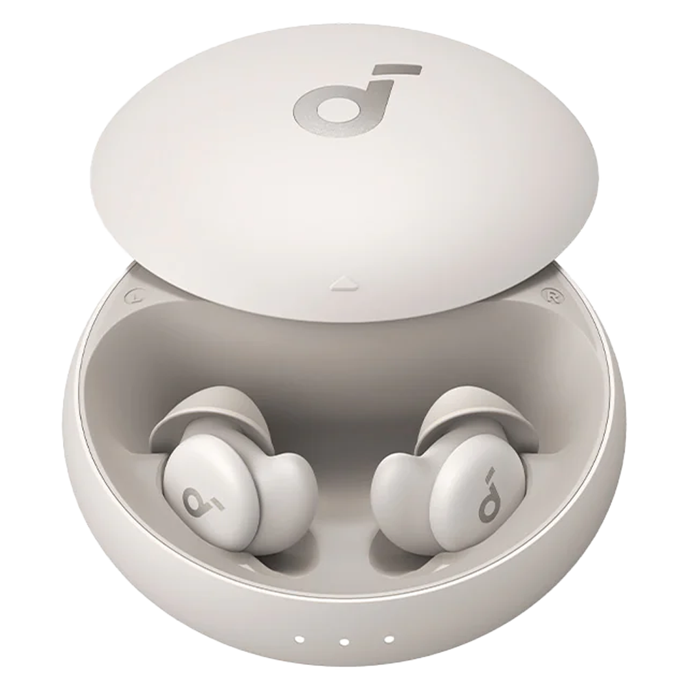 Auricolari wireless Soundcore per dormire - 10 ore di riproduzione  - Sistema di mascheramento del rumore - 3 microfoni  - Personalizzazione tramite l'app Soundcore - Resistenti all'acqua IPX4