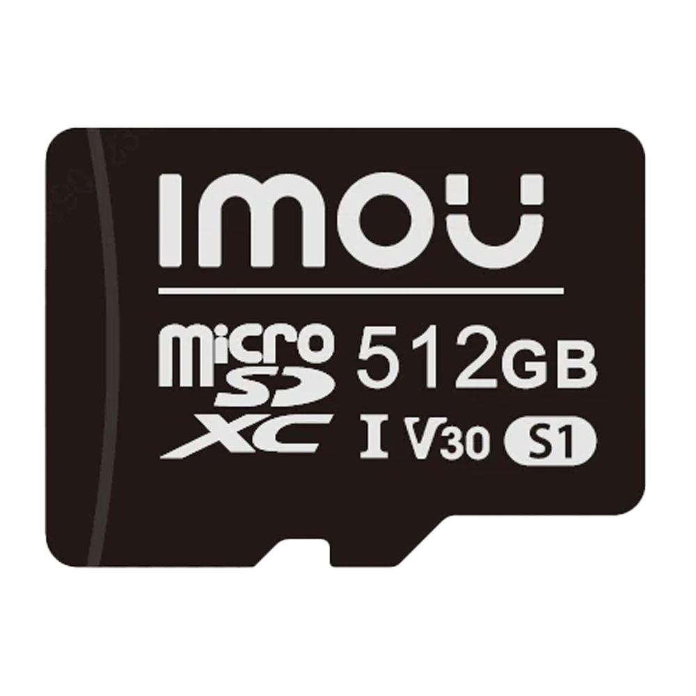 Imou Scheda Micro SD Classe 10 512GB - Compatibile con le telecamere di videosorveglianza - Classe 10 / V30 - Uso in ambienti interni - In plastica - Installazione semplice